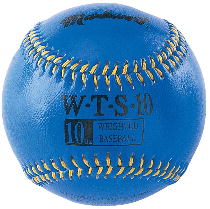 Markwort Synthetic Cover Weighted Baseball, Blue, 10 oz - Image 3