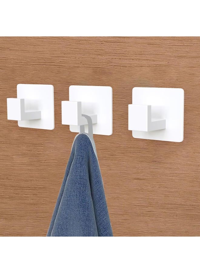 VAEHOLD Wall Towel Hooks, Heavy Duty Sticky Holder Waterproof Towel Hooks for Hanging Coat, Clothes, Closet Hook Wall Mount for Kitchen (White, 2 Pack) - Image 5