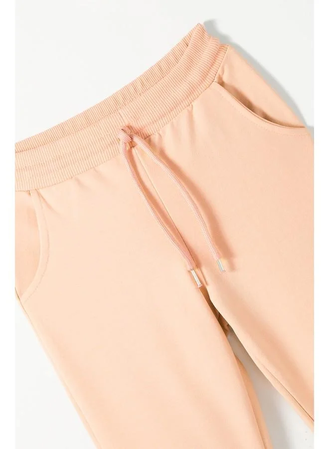 جون June Kids Pocket Flap Detailed 2-Pack Sweatshirt & Sweatpant Set Salmon