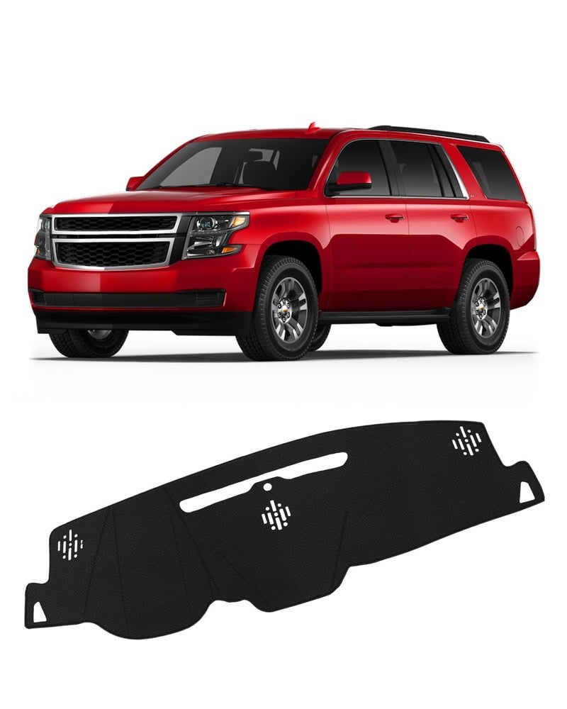 FIILINES Dash Cover Compatible with Chevy Chevrolet Tahoe Suburban/GMC Sierra Yukon 2015-2020 Dashboard Mat Cover Sunshade Nonslip Mesh Protector No Glare Accessories - Image 1