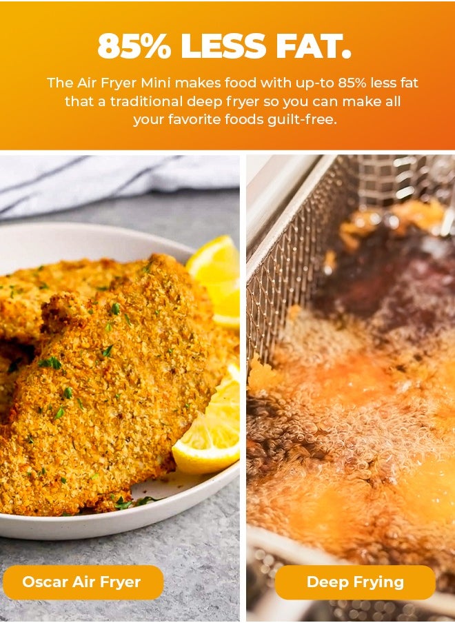 Oscar - OSCAR | Hand Control Air Fryer | Model: OAF3LMCB | Foods with Less Oil | Rapid Air Recycling Technology | Even Cooking | Easy-to-Use Controls | Compact Design 3 Liters Capacity - Image 1