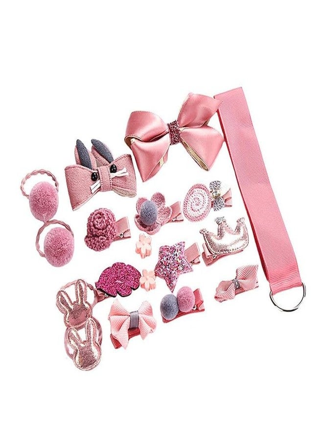 Feinerman 18Pcs Baby Girl Hair Accessories Set - Hair Clips, Cute Hair Bows, Elastic Hair Ties, Ponytail Holders, Ribbon Bows, Headbands, Hairpins for Toddlers, Kids, Teens, and Newborn Girls - Image 1