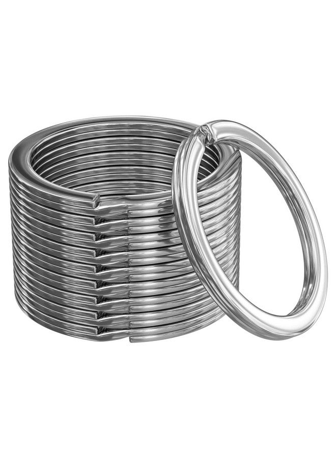 Silipac Silipac Metal Key Rings Heavy Duty Keyrings Bulk Stainless Steel Belt Loop Tags Split Car Stationery Chains Tag Loops Round Office Supplies Home Keychains Large Flat Ring Chain Organizer Holder - Image 1
