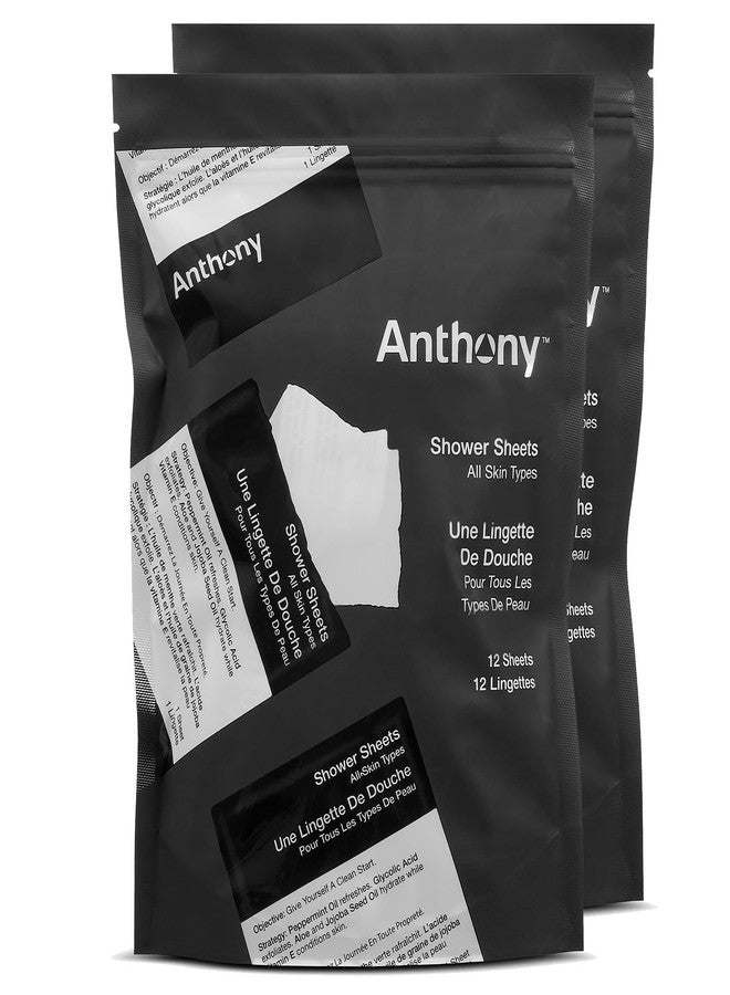 Anthony Body Wipes for Adults Bathing, Post Workout, & A Must Have Camping Personal Care Product - Travel Shower Wipes No Rinse Body Wash - Disposable Wash Cloth Towelettes 24 9”x12.5” - Image 1