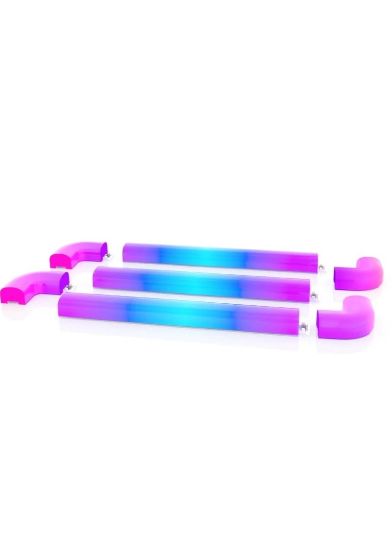 Govee - Glide RGBIC Smart Wall Light Multicolor Customizable Music Sync Home Decor LED Light Bar for Gaming and Streaming Alexa and Google Assistant 6 Pcs and 4 Corners only 1 Adapter - Image 1