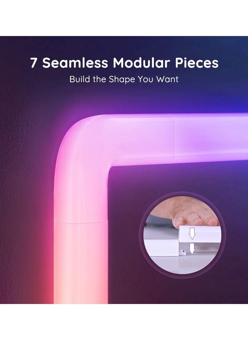 Govee - Glide RGBIC Smart Wall Light Multicolor Customizable Music Sync Home Decor LED Light Bar for Gaming and Streaming Alexa and Google Assistant 6 Pcs and 4 Corners only 1 Adapter - Image 1