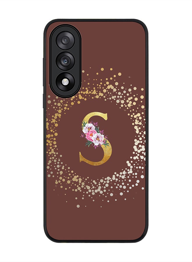 For OnePlus Nord 5 / Ace 5 Ultra Case,Slim fit Camera Protection, Shockproof Thin Phone cover  - Custom Monogram Floral - S  (Brown )