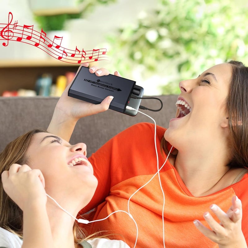 Neoteck مضخم سماعات رأس 3.5 مم مع تعزيز الجهير مضخم صوت HiFi محمول، 16-300 أوم، سطح ألومنيوم غير لامع لجهاز Mac، الهواتف، iPad، MP3، MP4، أجهزة الكمبيوتر، وحدة تحكم PS4 و PS5 - Image 2