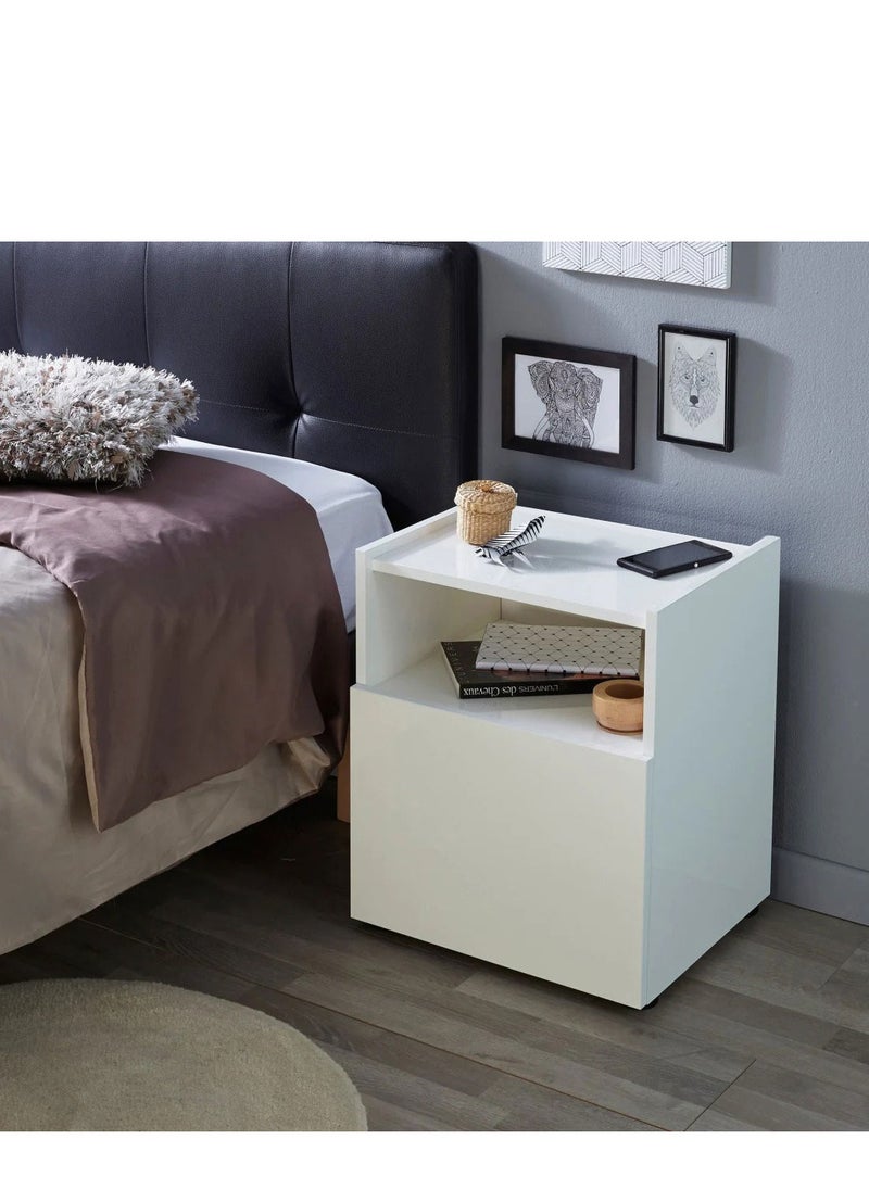 Generic - Modern bedside table - height 50 cm - width 41 cm - depth 30 cm, from Furniture Store. - Image 1