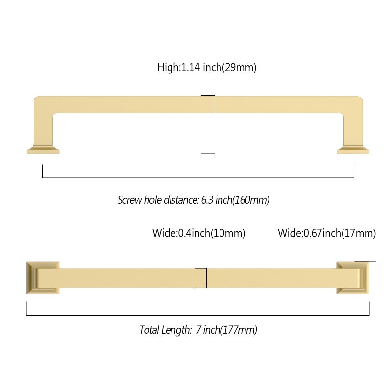 Knoklock 10 Pack 6.3 Inch(160Mm) Kitchen Cabinet Handles Gold Cabinet Pulls Kitchen Cabinet Hardware Drawer Pulls For Dresser Cupboard Wardrobe - Image 2