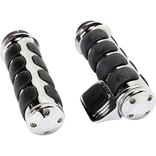 Kuryakyn 6343 Premium ISO Handlebar Grips with Contoured Throttle Boss for Electronic Throttle Control: 2008-19 Harley-Davidson Motorcycles, Chrome, 1 Pair - Image 5