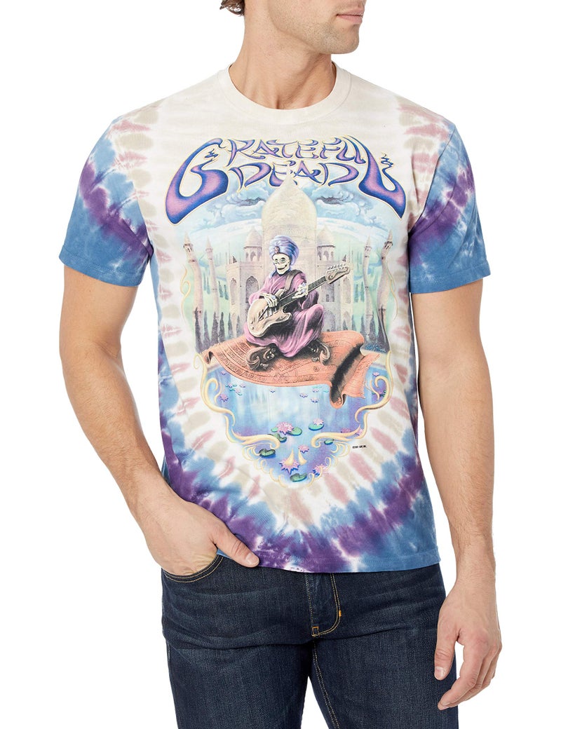 Liquid Blue Men's Grateful Dead-Carpet Ride T-Shirt, Tie Dye, Small - Image 5