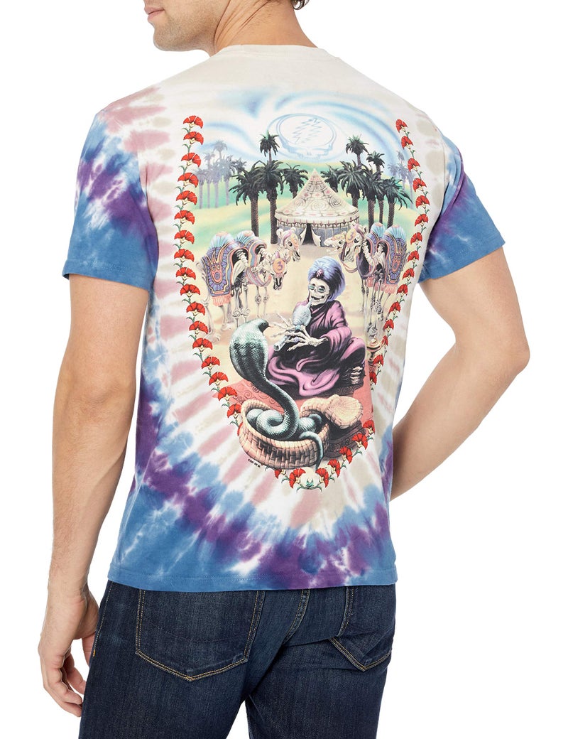 Liquid Blue Men's Grateful Dead-Carpet Ride T-Shirt, Tie Dye, Small - Image 2