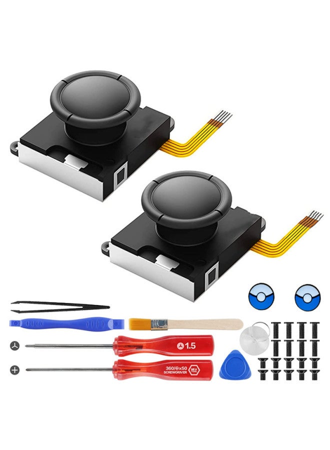 Switch3D Rocker JOY-CON Handle Repair Tool Switch Dismantling Machine Screwdriver Lock Cat Claw Cap-Product Color:Blue Rocker 27-piece Set (with Cable Slide)  - Image 3
