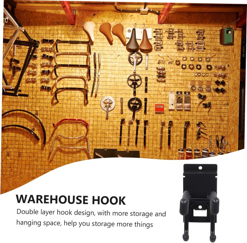 POPETPOP Heavy Duty Double Multipurpose Storage Hook for Garage Garden Warehouse Wall Hanging Organizer for Ladders Bikes Tools and Equipment - Image 4