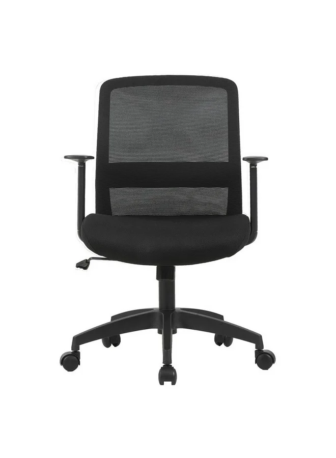 Micasa High Quality Durable Fix Lumbar Support Office Chair Black 94.5 x 61.5 x 56 cm X-18P