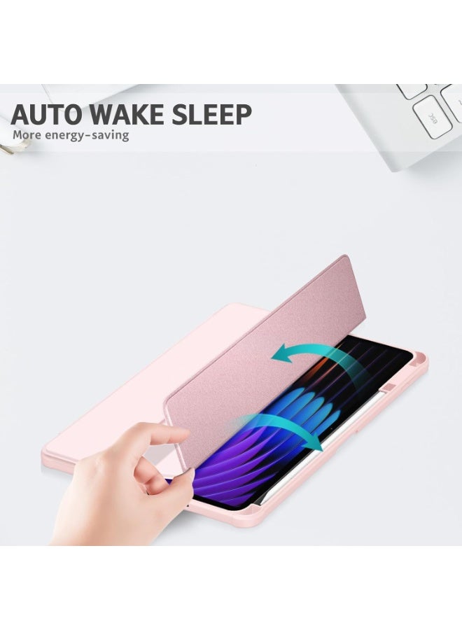 إيفو غطاء متوافق مع هواوي ميت باد 11.5 إس (2024)/11.5 (2025/2023)/إير 11.5، مزود بحامل قلم، غطاء TPU نحيف مقاوم للصدمات مع غطاء خلفي شفاف واقٍ هواوي ميت باد 11.5 إس - (وردى) - Image 3