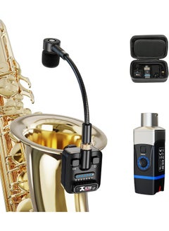 Xvive U7 Saxophone Microphone Wireless System 2.4 GHz Wireless Microphone for Saxophones, Trumpet, Trombone Brass Instruments