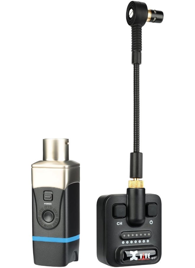 Xvive - Xvive U7 Saxophone Microphone Wireless System 2.4 GHz Wireless Microphone for Saxophones, Trumpet, Trombone Brass Instruments - Image 1