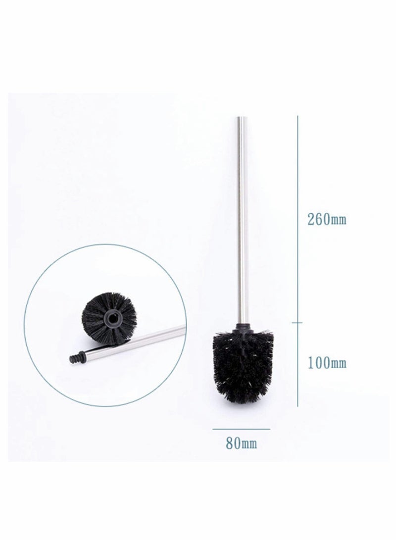 KASTWAVE Toilet Brush, 2 Pack Toilet Brush Long Handle Eco Toilet Brush Cleaner Toilet Brush, Stainless Steel Handle, Wall Mounted Toilet Bowl Brush for Bathroom Cleaning, 2Pack (Black)  - Image 5
