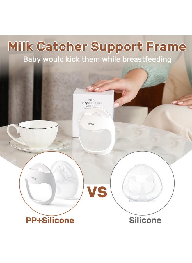 NCVI Silicone Breast Milk Collector Catcher, Let Down Manual Breastmilk Saver Collection Cup For Leaking Milk, Wearable Nursing Cups Bpa Free, Invisible Slim Design For Regular Bra, 2.3Oz/70Mlx1 Count  - Image 4