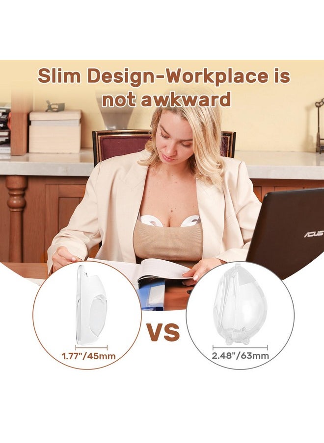 NCVI Silicone Breast Milk Collector Catcher, Let Down Manual Breastmilk Saver Collection Cup For Leaking Milk, Wearable Nursing Cups Bpa Free, Invisible Slim Design For Regular Bra, 2.3Oz/70Mlx1 Count  - Image 3