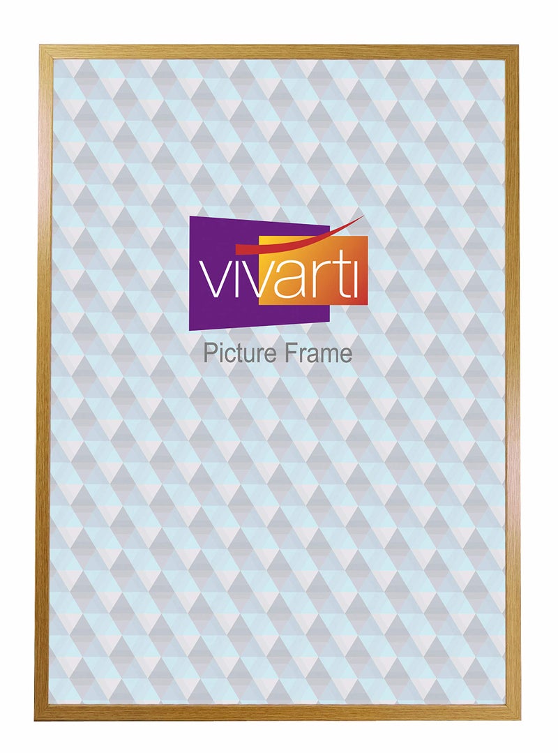 Vivarti Thin Oak Finish Picture Frame A1 Size 594 x 84 cm  A1 Frame  Photo Frame  594x84 Frame Oak with Clear Styrene Sheet  Wall Mounted Hook  594 x 84 cm