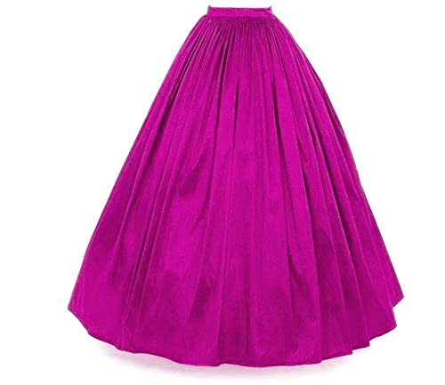 JANAK Women's Silk Long Skirt (Meganta), Pink, Free Size - Image 5