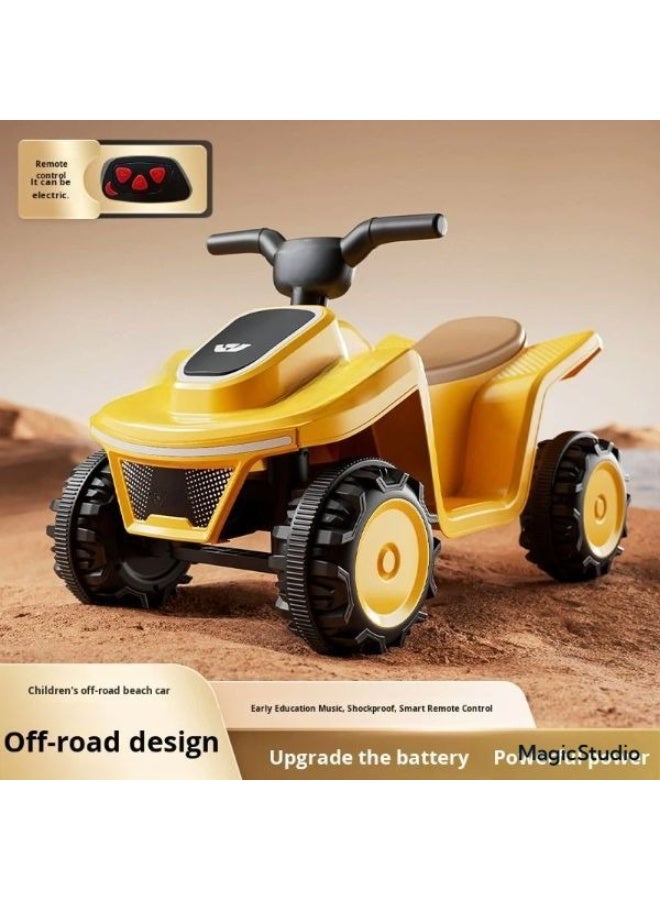 Children's electric four-wheeled beach buggy, ride-on, rechargeable, children's vehicle with lights and music. - Image 1