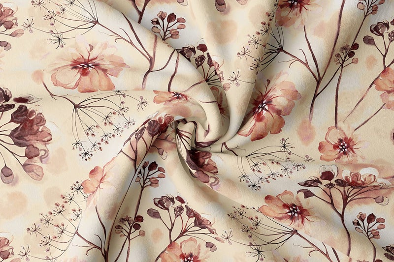BRIDA Stretchable Floral Geometric Printed Dining Chair Covers Frill Skirt Elastic Chair Seat Case Protector, Slipcovers (4 Chair Cover, Watercolor Leaves) - Image 4