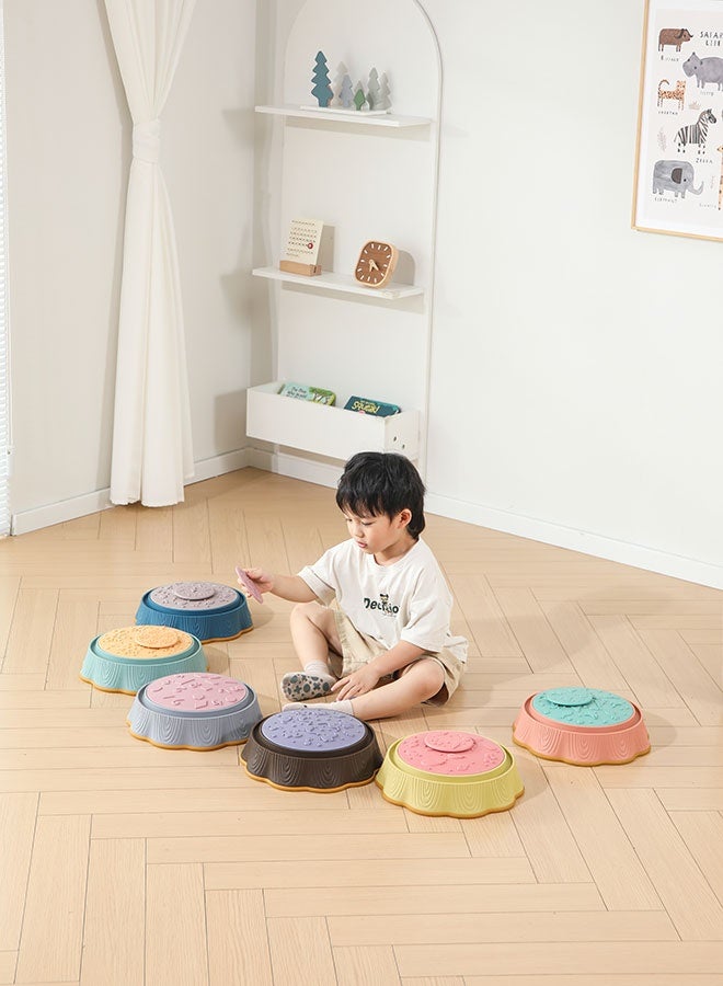 JSAITOYS SIT12303 Stepping Stones for Kids 12pcs Non-Slip Plastic Balance Step Stones for Promoting Children's Coordination Skills Sensory Toys - Image 1