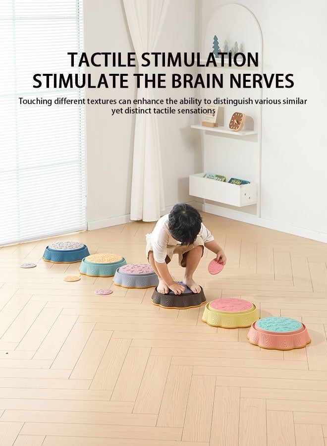 JSAITOYS SIT12303 Stepping Stones for Kids 12pcs Non-Slip Plastic Balance Step Stones for Promoting Children's Coordination Skills Sensory Toys - Image 3