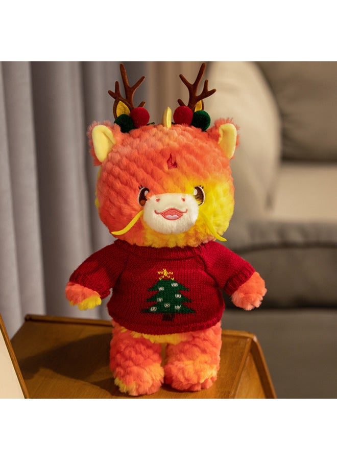 Grab Machine Doll 2014 Dragon Year Mascot Plush Toy Doll Year Goods Company Annual Meeting Gift Wholesale-Specifications:Orange Sweater-Color:30cm  - Image 1