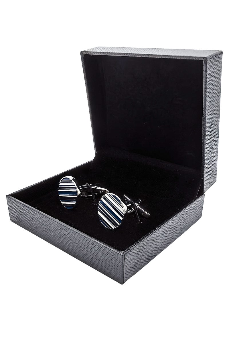 Round Twill Cufflinks, 2 PCS in One Set Alloy Jewelry Specially Design for Men's Shirt Wedding Business Gift with Delicate Package Box - Image 5
