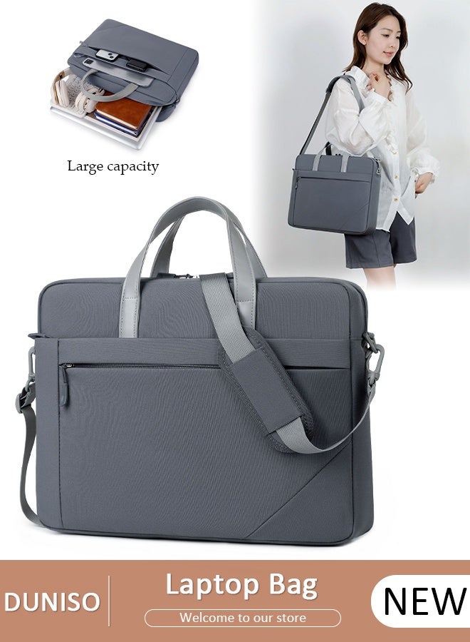 DUNISO 15.6 Inch Laptop Bag Lightweight Computer Bag Travel Business Handbag Briefcase Water Resistance Shoulder Messenger Bag for Men and Women Work Office - Image 1