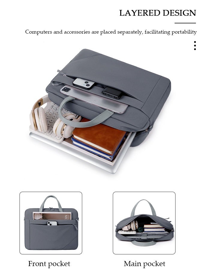 DUNISO 15.6 Inch Laptop Bag Lightweight Computer Bag Travel Business Handbag Briefcase Water Resistance Shoulder Messenger Bag for Men and Women Work Office - Image 5