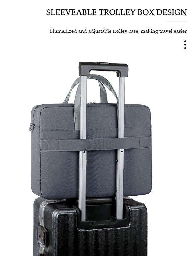 DUNISO 15.6 Inch Laptop Bag Lightweight Computer Bag Travel Business Handbag Briefcase Water Resistance Shoulder Messenger Bag for Men and Women Work Office - Image 3