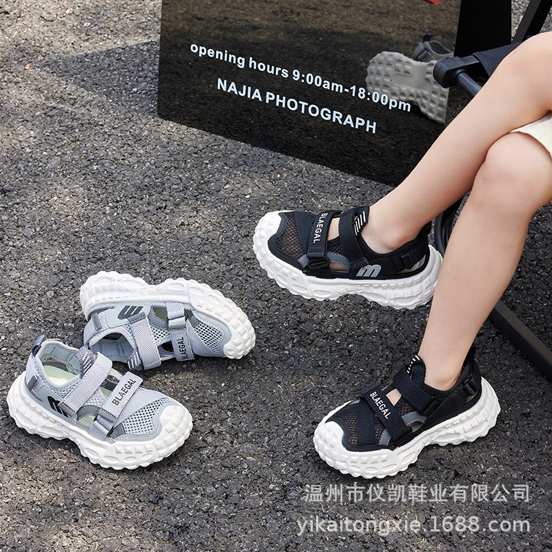 Baotou Breathable Sandals 2025 Children'S Soft Sole Fashion Mesh Shoes Boys And Girls Sports Casual Shoes - Image 4