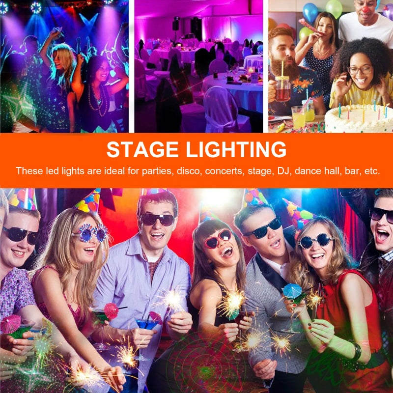 Par Light: 18 High Bright LEDs - Lightweight Portable Design with 4 Flexible Control Modes for Disco Club DJ Show Party Wedding Wall Wash - Image 5