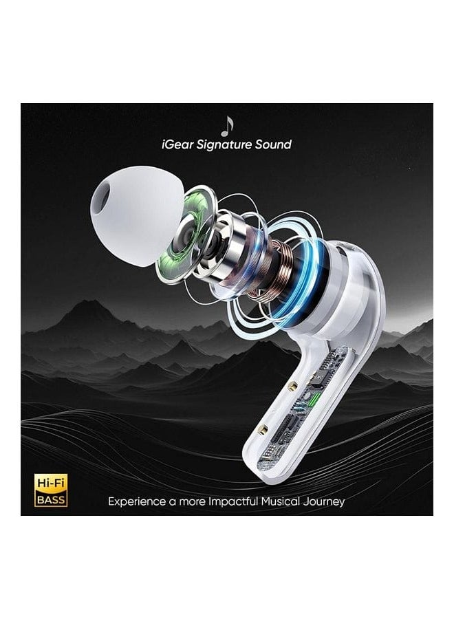 ليفور سماعات أذن ستيريو لاسلكية حقيقية Levore Crystal S1 مع شاشة رقمية لتجربة صوتية محسنة ومراقبة مريحة للبطارية - Image 3