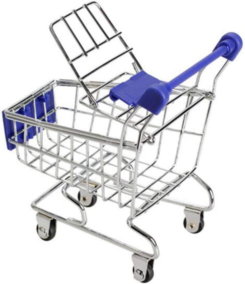 klarako 1 Piece Mini Shopping Cart Organizing Accessories Organizing Basket for Bedroom Decoration Child Play Role Game - Image 2