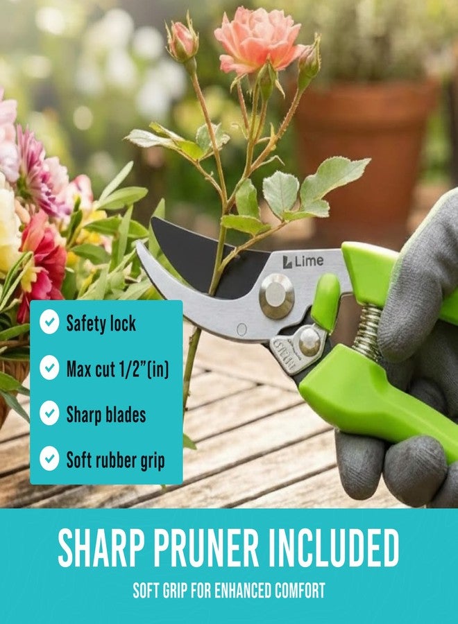 Craft911 Heavy Duty Garden Tools 22 Pieces Floral Set - Rust Proof, Non-Slip, Durable Gardening Supplies - Ergonomic Gardening Hand Tools - Ideal Gardening Gifts for Women - Image 5