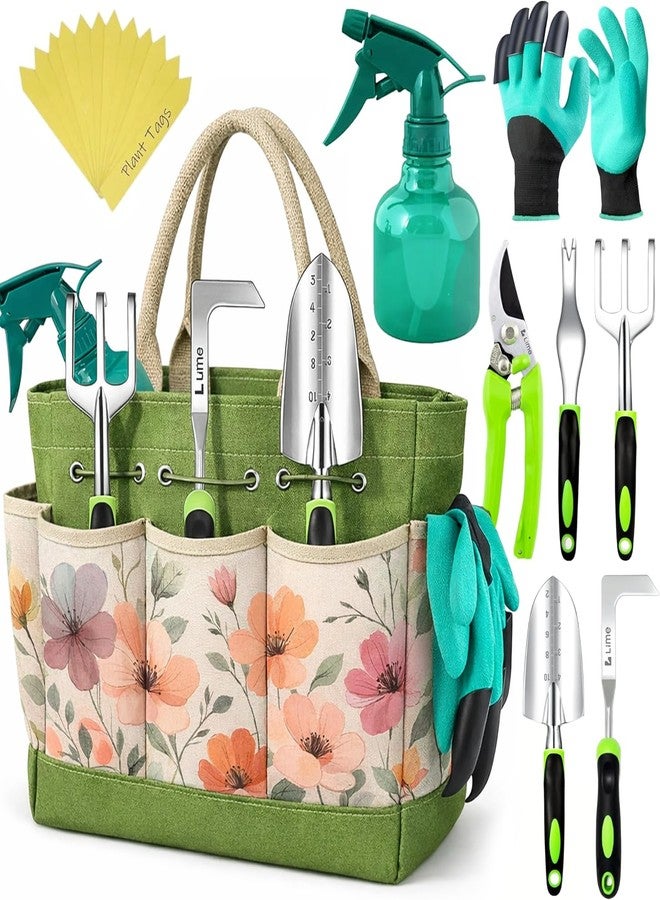 Craft911 Heavy Duty Garden Tools 22 Pieces Floral Set - Rust Proof, Non-Slip, Durable Gardening Supplies - Ergonomic Gardening Hand Tools - Ideal Gardening Gifts for Women - Image 1