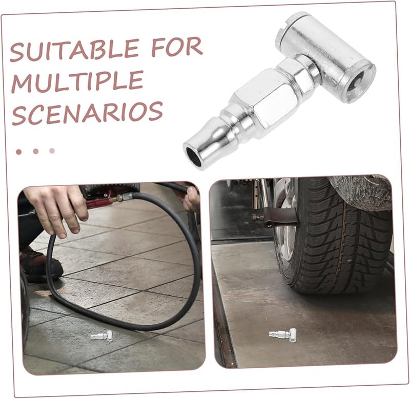 مشبك هواء مزدوج الرأس لنفخ الإطارات، سريع التوصيل، لإكسسوارات إطارات السيارات والشاحنات - Image 4
