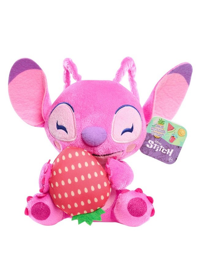 Just Play Disney Stitch Small 7-inch Plush Stuffed Animal, Angel with Strawberry, Kids Toys for Ages 2 Up by Just Play  - Image 1