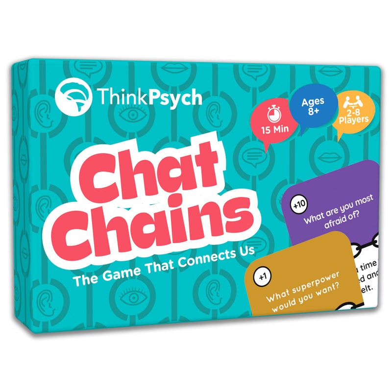 ThinkPsych Chat Chains - The Game That Connects Us | Social Skills Games | Therapy Games for Teens and Kids | Ages 8-99 | Therapy Conversation Cards | 15 Mins Playtime - Image 1