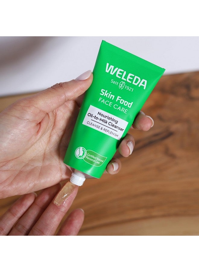 Weleda Skin Food Face Care Nourishing Oil-to-Milk Cleanser, 2.5 Fluid Ounce, Plant Rich Cleanser with Sunflower Seed Oil, Chamomile Extract and Pansy - Image 5