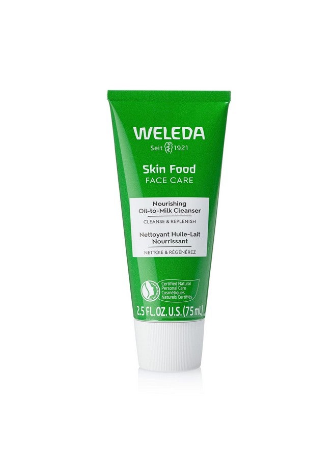 Weleda Skin Food Face Care Nourishing Oil-to-Milk Cleanser, 2.5 Fluid Ounce, Plant Rich Cleanser with Sunflower Seed Oil, Chamomile Extract and Pansy - Image 1