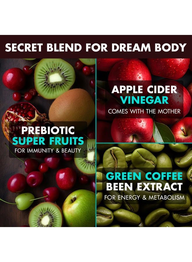 SECRET ELEMENT Keto ACV Gummies 1100mg, Apple Cider Vinegar Gummies with Prebiotic Superfruits, Green Coffee Bean Extract, B Vitamins, Sugar Free, Vegan, Non-GMO, Cherry Flavor, 60 Gummies - Image 5