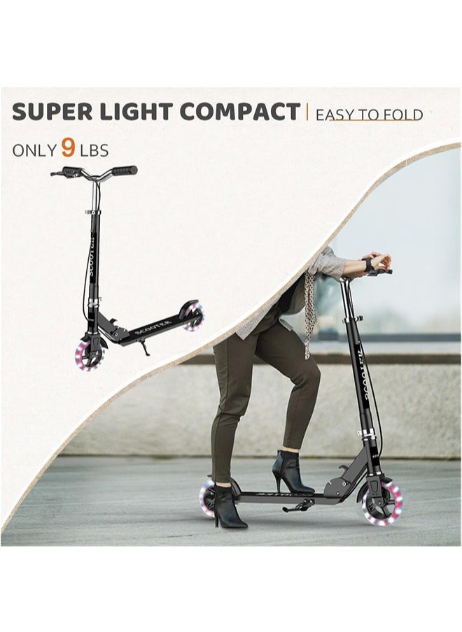Denzoz Kick Scooter Foldable Scooter with Disc Brakes Double Shock Absorption System Three levels of height adjustment Suitable Freestyle Kick Scooter For Boys And Girls  - Image 5